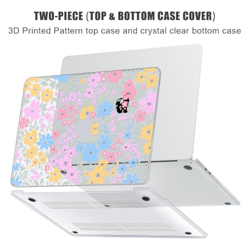 YSCLBAHUK for MacBook Air 15 inch Case 2026-2023 Release M5 A3448 M4 A3241 M3 A3114 M2 A2941 Liquid Retina Display, Hard Shell Case with Keyboard Cover+Screen Film+Trackpad Film, Colorful - color: Colorful