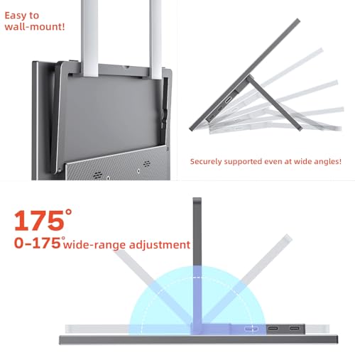 13.5" Portable Monitor 2256x1504 IPS Laptop Screen, Slim Lightweight Dual USB C HDMI Computer Gaming Display with Speakers, Travel Monitor for PC Phone PS5/4 Xbox Switch