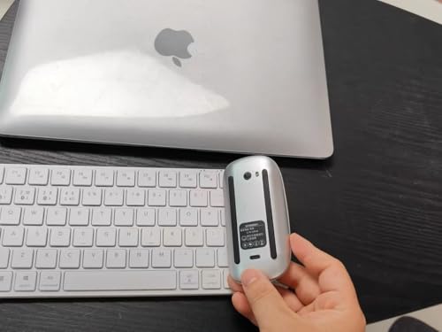 Wireless Multi-Touch Surface Magic Mouse Alternative USB C Rechargeable Bluetooth Mouse Compatible with MacOS/Windows/Linux/Android Laptop Desktop PC Smartphone Tablet (White) - color: White