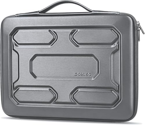 DOMISO 18 inch Laptop Sleeve with Handle Shockproof Computer Bag Waterproof EVA Protective Carrying Case for 17.3" MSI GS73VR Stealth Pro/HP Envy 17/LG Gram 17"/ROG Strix GL702VS, Dark Grey - color: Dark Grey, size: 17.5-18 inch