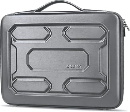 DOMISO 18 inch Laptop Sleeve with Handle Shockproof Computer Bag Waterproof EVA Protective Carrying Case for 17.3" MSI GS73VR Stealth Pro/HP Envy 17/LG Gram 17"/ROG Strix GL702VS, Dark Grey - color: Dark Grey, size: 17.5-18 inch