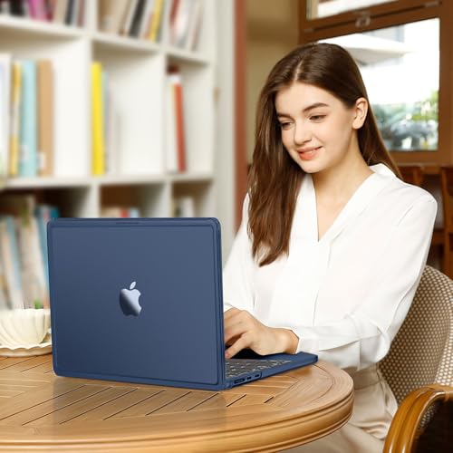MOSISO Compatible with MacBook Air 13 inch Case M5 2026 M4 M3 M2 2025-2022 | A3449 A3240 A3113 A2681, Scratch-Resistant Shock-Absorbent Reinforced Hard Shell Cover for MacBook Air 13.6 Case, Midnight - color: Midnight