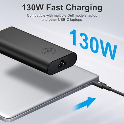 Charger Compatible with Dell Laptop Computer 130W 90W 65W 45W USB C Fast Power Adapter