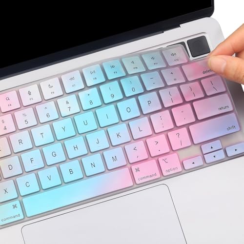 2 Pack Keyboard Cover for MacBook Pro 16" 14" M5-M1 Pro/Max A3426 A3427 A3428 A3429 A2442 A2779 A2918 A2992 A2485 A2780 A2991, MacBook Air M5-M2 13.6" 15.3" A3448 A3449 A2941 A3114 A2681 A3113 US - color: CandyColor+TPU