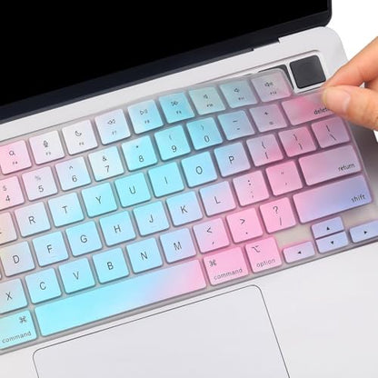 2 Pack Keyboard Cover for MacBook Pro 16" 14" M5-M1 Pro/Max A3426 A3427 A3428 A3429 A2442 A2779 A2918 A2992 A2485 A2780 A2991, MacBook Air M5-M2 13.6" 15.3" A3448 A3449 A2941 A3114 A2681 A3113 US - color: CandyColor+TPU