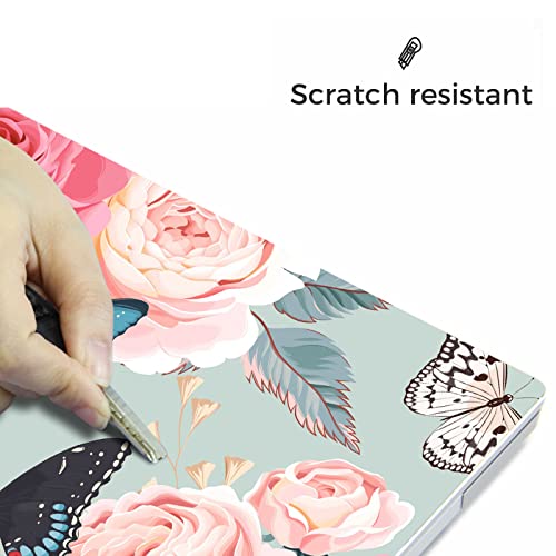 Laptop Skin Sticker,13.3 14 15 15.4 15.6 inch Laptop Skins,Universal Vinyl Decal,Dustproof Scratch Resistant Reusable Cover Protector with Free 2 Wrist Pads (Butterfly 4) - color: Butterfly 4