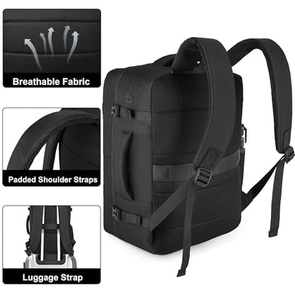 HILOMON Personal Item Travel Backpack Airline Backpack Carry-on Under Seat | TSA Approved 15.6inch Laptop Backpack, Fit for 18x14x8 Frontier Personal Item Bag, Lightweight 30L Luggage Bookbag