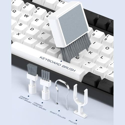 Electronic Cleaning Kit with Screen Spray Wiper and Keyboard Brush | 33in1 Multifunctional Tools,USB Charging Port Repair Tools,Phone Stand,Card Storage Slots,Stylus Pen for Airpods,iPhone