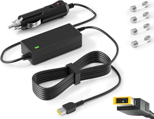 VHBW Replacement for Lenovo Car Charger 90W 65W 45W Compatible with ThinkPad X1 Carbon X1 Yoga T440 T450 T460 T470 T570 Edge E440 E460 E431 Lenovo Essential G700 G710 Power Supply Cord - color: Black-11mm*5.0mm