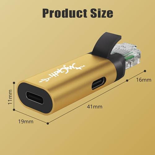 USB C to Ethernet Adapter with 100W Power Delivery, RJ45 Male to USB C Female Network LAN Adapter, Built-in Smart Chip, 1Gbps, Charging and Surfing 2 in 1, Supports PC, Laptop, Tablet, Smartphone - style: RJ45 to USB-C Adapter with PD Port