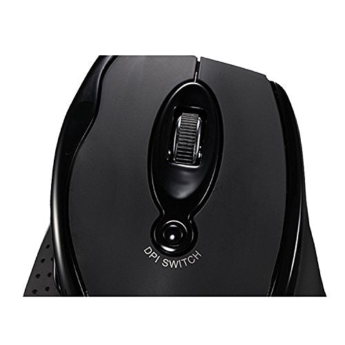 Adesso iMouse G2 USB Ergonomic Optical Mouse, Black | Adjustable DPI, Internet Navigational B