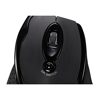 Adesso iMouse G2 USB Ergonomic Optical Mouse, Black | Adjustable DPI, Internet Navigational B