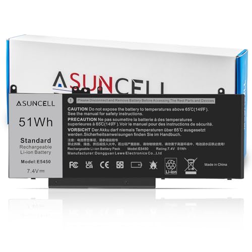 ASUNCELL G5M10 Battery for Dell Latitude 14 E5450 5450 15 E5550 5550 12 E5250 5250 3150 3160 3550 Series VMKXM 451-BBLN G5M10 08V5GX 5XFWC, 7.4V 4-Cell 51Wh - size: G5M10 9.84 * 4.09 * 1.77 in
