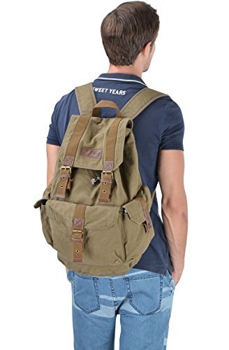 GOOTIUM 21101AMG Specially High Density Thick Canvas Backpack Rucksack, Field Tan, Large - color: Field Tan, size: Large