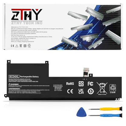 63.32Wh SC04XL Laptop Battery Replacement for HP Envy 14-EB 14-eb0021tx | 14-eb1028nf 14-eb0010ca 14-eb0019nl 14-eb1028nf 14-eb0212nw Series HSTNN-IB9R M07392-005 M08254-1C1 SC04063XL 15.4V 3906mAh - size: 11.06*3.86*0.27 inch SC04XL