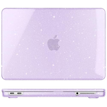 May Chen Compatible with MacBook Neo 13 inch Case 2026 Model A3404, Plastic Hard Shell,Keyboard Cover,Screen Protector,Dust Plug, for MacBook Neo 13" with A18 Pro Chip, Glitter Purple - color: Glitter Purple