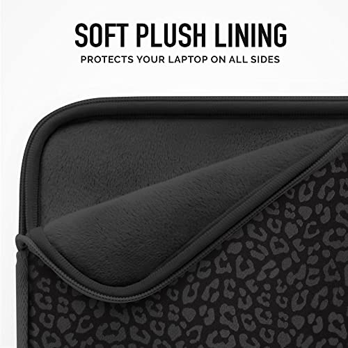 Vandel Slim MacBook Pro 16 Inch Laptop Sleeve, 15.6-16 inch Laptop Case, Protective MacBook Case Sleeve, Dell XPS 16 Cover 15.6 in, HP 15-fc, Lenovo IdeaPad 15, Mac Book Pouch, Computer Carrying Bag - color: c. Black Leopard, size: 16 Inch