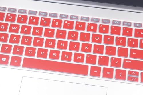 Keyboard Cover Compatible for 15.6" HP Laptop 15-fc 15-fd 15t-fd 15z-fc Series, HP Pavilion 15 15-eg/eh/er 15t-eg200/eg300 15z-eh300 Series, HP Pavilion 17z 17z-cp000 17z-ca200 17-cn 17-cp Series (Red - color: Red