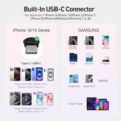 iWALK Portable Charger for iPhone 17/16/15 USB-C Small Power Bank 20W 4,500mAh Fast Charging Battery Pack Compatible with iPhone 15/16/17 Plus/17 Pro/17 Pro Max, Samsung Galaxy S25/S24/S23 Android - color: Black