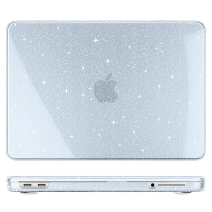DONGKE Glitter Case for MacBook Neo 13 Inch 2026 (Model A3404 | A18 Pro Chip) | Clear Sparkly Hard Shell Cover with Screen Protector & Keyboard Cover & 2 USB-C Adapters - Bling Lightblue - color: Bling Lightblue
