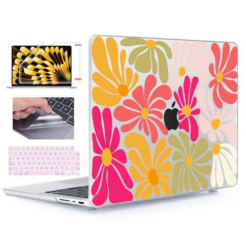 for with MacBook Pro 14 inch Case 2026-2021 M5 M4 M3 M2 M1 Pro/Max A3426 A3427 A3434 A3112 A3401 A2918 A2992 A2779 A2442, Hard Shell with Keyboard Cover+Protective Film, Colorful Art - color: Colorful Art
