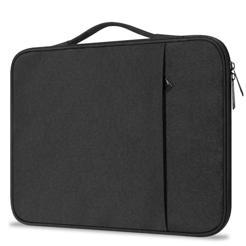 ProElife 13 Inch Laptop Sleeve for MacBook Neo, Retractable Handle, Black | Precision Fit, Soft Inner Lining Padded, Anti-Scratch, Extra Attached Pocket, Travel Carry Laptop Bag for Home Office - color: Black