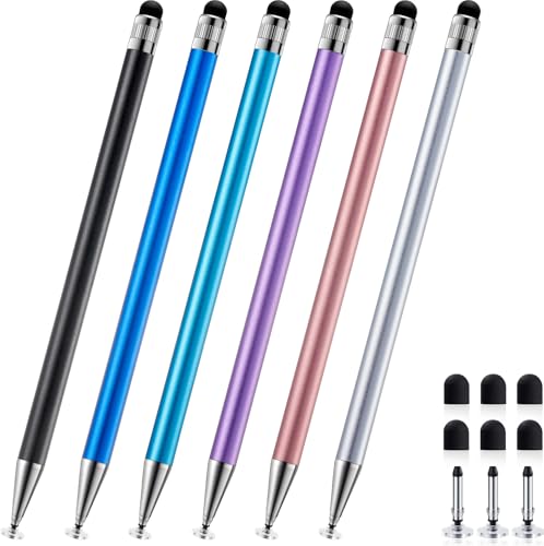 ChaoQ Stylus Pen for Touchscreen, 6pcs 2-in-1 Stylus Pen for iPad iPhone | High Sensitivity and Precision, Suitable for iPad iPhone Android Tablets Switch and All Touch Screens - color: 6 Mix Color