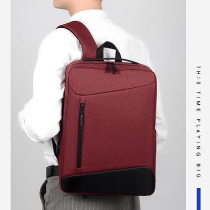 Men Business Laptop Backpack, Waterproof Travel Backpack | with USB Charging Port, College School Computer Bag, for Work Carry - color: Gray