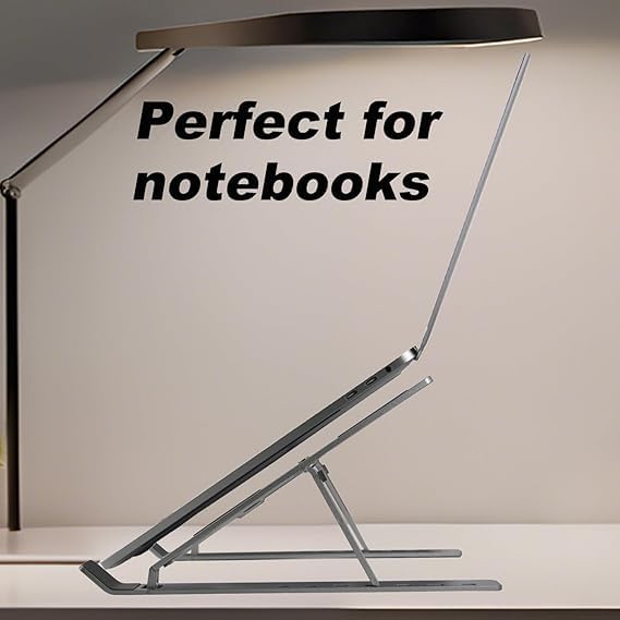 Portable Laptop Stand with Cooling Fan, Laptop Stand, Detachable Adjustable Laptop Riser, Compatible with 18-inch Laptops (Silver) - color: Silver