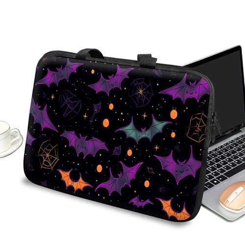Universal Laptop Case Sleeve 10 inch with Handle and Zipper, Kids Tablet Carrying Case Messenger Bag Portable Tote Bag for 7-10 inch iPad/Notebook/eBook/Readers, Bat - color: Bat, size: 10 inch