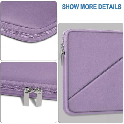 Laptop Case 15.6 inch, Traveling Carrying Computer Bag with Zippered Pocket, Shockproof Protective Laptop Sleeve Compatible for Apple Notebook, HP, Dell, Acer, Asus, Lenovo, Light Purple - color: Light Purple, size: 15.6 inch