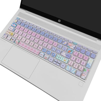 Cute Keyboard Cover for 15.6 inches HP ProBook 450 G8 G9 G10 / ProBook 455 G8 G9 G10 /ProBook 650 G8/HP Zbook Power G8 G9, Silicone Keyboard Skin, US Layout, Cute Bunny - color: Cute Bunny