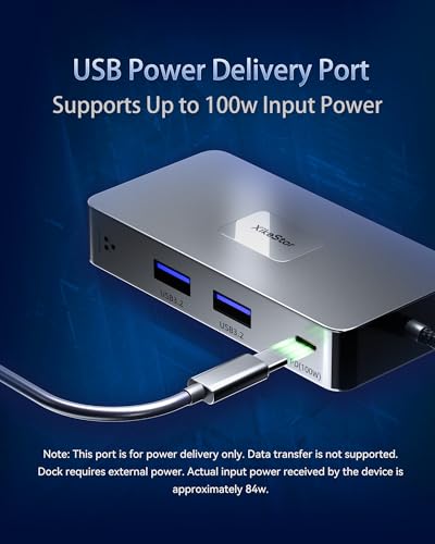 7 in 1 USB C Docking Station 2.5G Ethernet 4K60Hz HDMI | 4K@60Hz HDMI, dual USB 3.2 10Gbps, 100W PD, SD/TF reader, USB-C hub for MacBook Pro, Windows laptop, iPad, phone