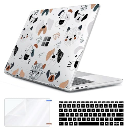 Case Compatible with Microsoft Surface Laptop 13.8-inch Touchscreen 2024 (7th Edition) Model 2036, Plastic Hard Shell Case + Keyboard Cover + Screen Protector + Webcam Cover, Funny Dog - color: Funny Dog