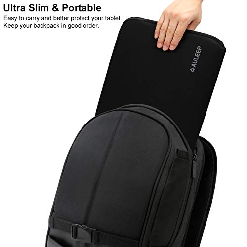 AULEEP 11-12 Inch Laptop Sleeves, Neoprene Notebook Computer Pocket Tablet Carrying Sleeve/Water-Resistant Compatible Laptop Sleeve for Acer/Asus/Dell/Lenovo/HP, Black - color: black, size: 11-12 inch