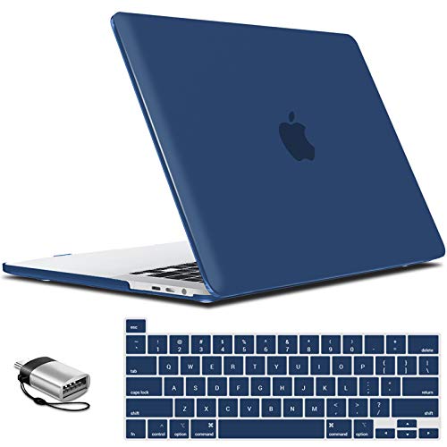 IBENZER Compatible with MacBook Pro 16 Inch Case A2141 Release 2020 2019, Hard Shell Case with Keyboard Cover & Type C Adapter for Old Version Mac Pro 16’’, Navy Blue, T16NYBL+1TC - color: Navy Blue, size: For Macbook Pro 16" 2019 2020 A2141