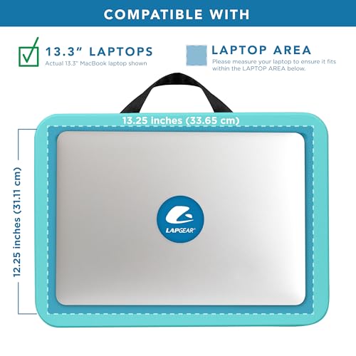 LAPGEAR Compact Lap Desk – Fits Up to 15″ Laptops – Aqua Sky-– Style No. 43109,(Pack of 12)