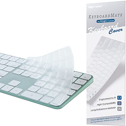 [Not for 2024 Release A3119] Keyboard Cover for iMac Magic Keyboard (Model A2520, Touch ID, with Numeric Key) - Ultra Thin, Protective and Clear Keyboard Cover Protector Skin - color: A2520 (Touch ID & Long Model )