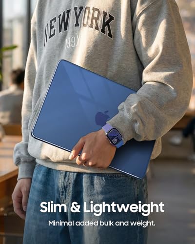 Fintie Case for MacBook Neo 13 Inch with Keyboard Skin & Screen Protector | 2026 A3404, Snap-On Design, Slim Fit, Hard Shell Cover, Crystal Indigo - color: Crystal Indigo
