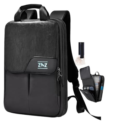 Slim & Expandable Laptop Backpack 15.6 16 17 inch Travel Business Backpack Water-Resistant Daypack for Men and Women，Black - color: Black