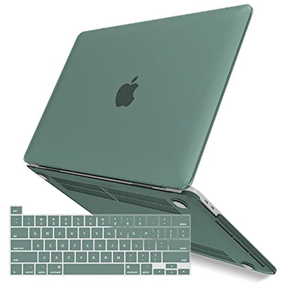 IBENZER Compatible with MacBook Pro 13 Inch Case M2 M1 2026 2025 2024 2023 2022 A2338 A2289 A2251 A2159 A1989 A1706 A1708, Hard Shell Case & Keyboard Cover for Mac Pro 13, Midnight Green, T13MTGN+1A - color: Midnight Green