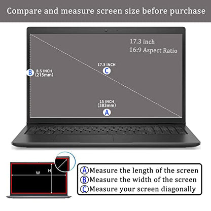 2 Pack 17.3" Laptop Tempered Glass Screen Protector for HP/Dell/Sony/Samsung/Lenovo/Acer/MSI/LG/Razer Blade and Other 17.3 inch Aspect Ratio 16:9 Laptop, 9H Hardness,HD Clear, Anti-Scratch - size: 17.3 inch 16:9