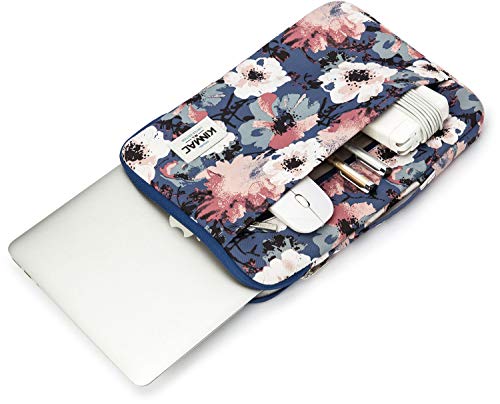 Kinmac 360° Heavy Duty Protective Laptop Sleeve Case Bag Cover with Handle for MacBook Air 13 inch,iPad Pro 13 inch and 13.3 inch HP,Dell,Lenovo,Asus,Acer Laptop (Camellia) - color: Camellia, size: 12 inch-13.3 inch
