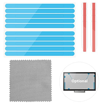 12pcs Privacy Adhesive Screen Tape Strips and 2pcs Plastic Slide Mount Tabs for Computer Monitors with Microfiber Cloth for Easily Installing Privacy Laptop Screen Protector - Replacement Kits - size: 7.09×2.95inch