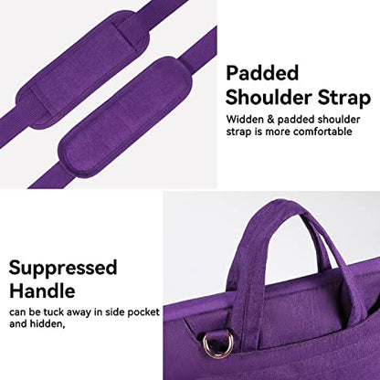 Voova 13.3-13 Inch Laptop Sleeve with Handle, MacBook Sleeve, Purple | Splash-proof laptop sleeve with handle and removable strap; fits 13-inch MacBook Air/Pro M1-M5, HP, Lenovo, Asus and Acer - color: Purple, size: 13-14 Inch(35 x 24 x 2.5 cm)