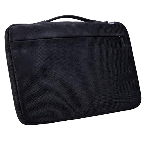 Case-it Padded Laptop Sleeve | Fits 13-Inch | LAP-514-BAL Black | Ballistic Nylon, Carry Handle, External Zipper Pocket, Laptop Protector, School & Office - color: LAP-514-BAL-BLACK, size: 1 Pack