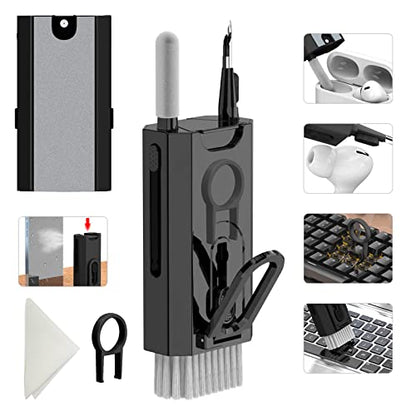 8 in 1 Electronic Cleaning kit - Keyboard Cleaner, Keyboard Cleaning Kit, Laptop Cleaner, Laptop Cleaning Kit, Electronic Cleaner Kit for Laptop/Phone(Give Away a Flannel Cloth) Black