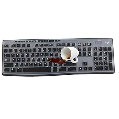 Keyboard Cover for K270 Wireless Keyboard, Logitech MK295 MK275 MK270 Wireless Keyboard Cover, Logitech K200 K260 K270 MK200 MK260 K270 K275 K295 Keyboard Cover Skin Protector -Black - color: Black