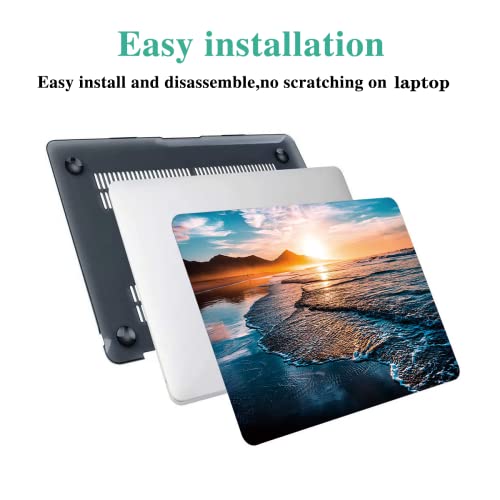 DTangLsm for MacBook Air 15 inch Case 2026 2025-2023 M5 M4 M3 M2 Chip | Model A3448 A3241 A3114 A2941, Beachy Plastic Hard Shell Ocean Case for Mac Air 15 Laptop & Keyboard Cover, Sunset Beach - color: Sunset Beach