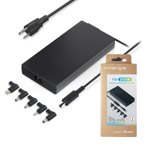 Innergie T33 330W Gaming Laptop Charger Power Adapter Compatible with Most Laptop Brands Including ASUS ROG, Acer Predator, Dell Alienware, Lenovo Legion, HP, MSI (Delta Electronics) - color: 330 Watts ver.